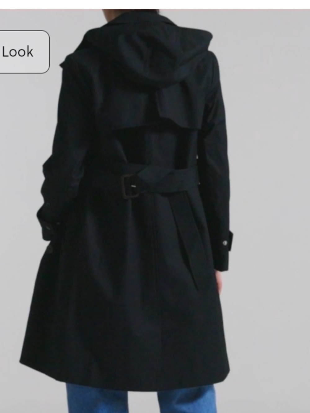 J. Crew Woman's Black Icon Trench Coat NEW Size 20 * no belt* - Picture 3 of 12